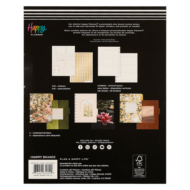 Happy Planner Modern Nature Classic Extension Pack - Undated Vertical 6-months