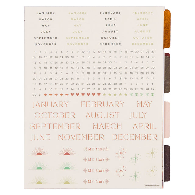 Happy Planner Modern Nature Classic Extension Pack - Undated Vertical 6-months