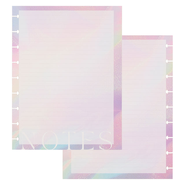 Happy Planner Prism & Pearl Classic Fill Paper pastel gradient with a grid pattern on a white background