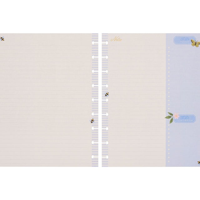 notepaper with decorative elements on a white background