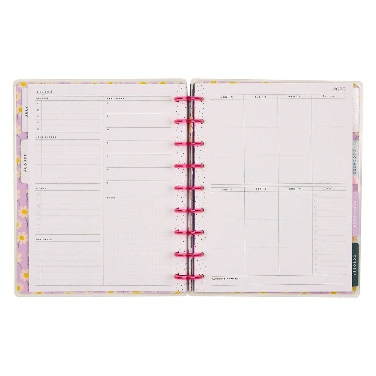Happy Planner 2026 - 2027 Golden Garden Mom Classic 12 Month Dated - Parenting