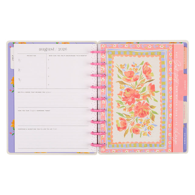 Happy Planner 2026 - 2027 French Papers Faith Classic 12 Month Dated