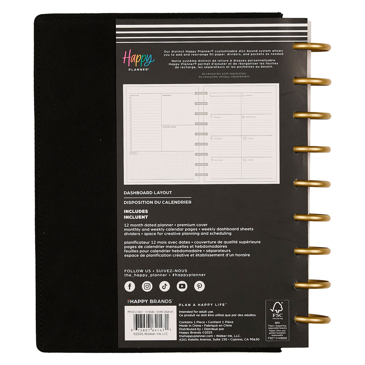 Happy Planner 2026 - 2027 Eternal Stars Classic Dashboard 12 Month Dated - SPECIALTY Cover