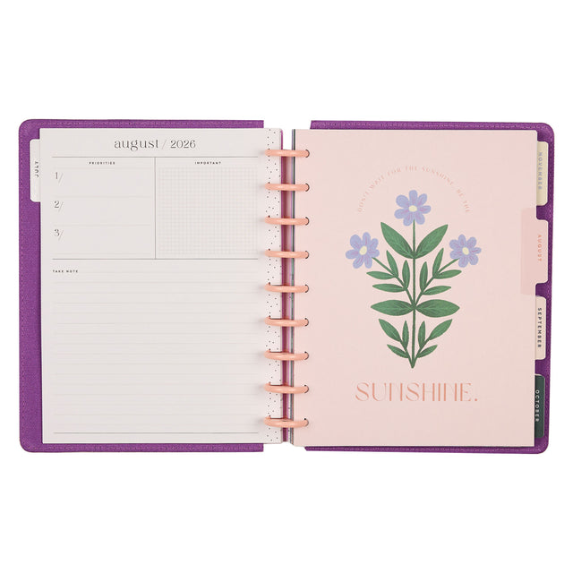Happy Planner 2026 - 2027 Spring Tapestry Chenille Classic Horizontal 12 Month Dated - SPECIALTY Cover