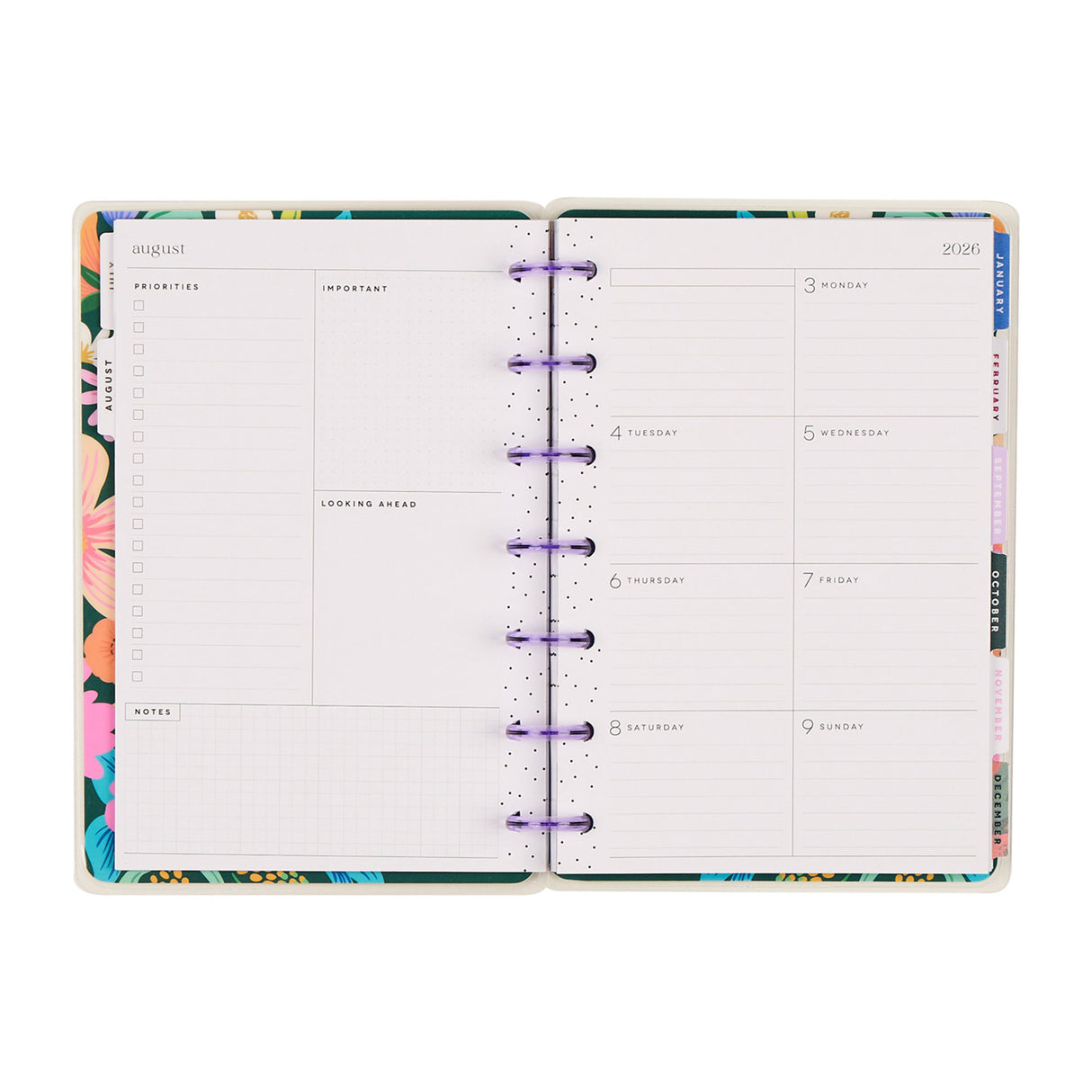 Happy Planner 2026 - 2027 "Golden Garden" Mini 12 Month Dated - Dashboard