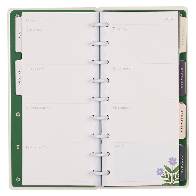 Happy Planner 2026 - 2027 "Spring Tapestry" Skinny Classic 12 Month Dated - Horizontal