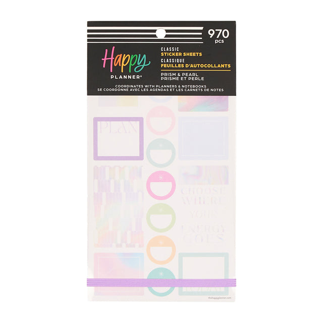 Happy Planner Prism & Pearl Sticker Book - Classic
