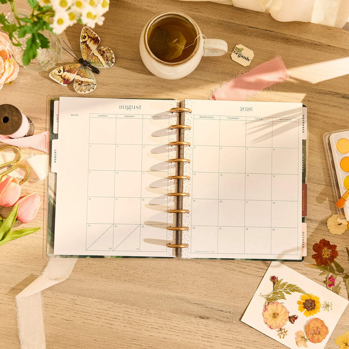 Happy Planner 2026 - 2027 Modern Nature Wellness Classic 12 Month Dated