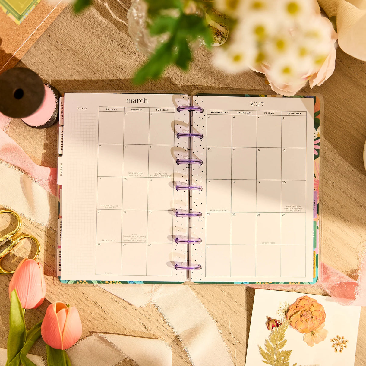 Happy Planner 2026 - 2027 "Golden Garden" Mini 12 Month Dated - Dashboard