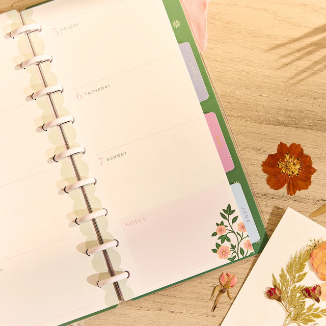Happy Planner 2026 - 2027 "Spring Tapestry" Skinny Classic 12 Month Dated - Horizontal