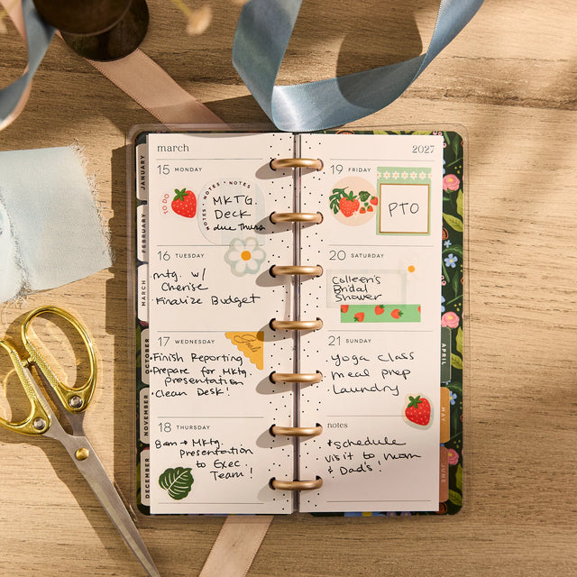 Happy Planner 2026 - 2027 Country Charm Skinny Mini 12 Month Dated - Horizontal