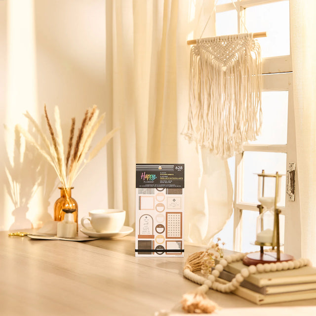 Happy Planner Neutral Noir Sticker Book - Classic