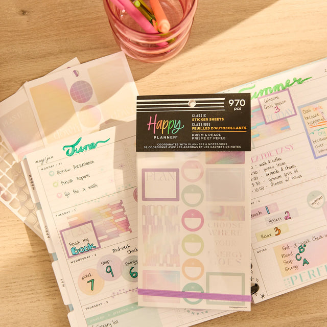 Happy Planner Prism & Pearl Sticker Book - Classic