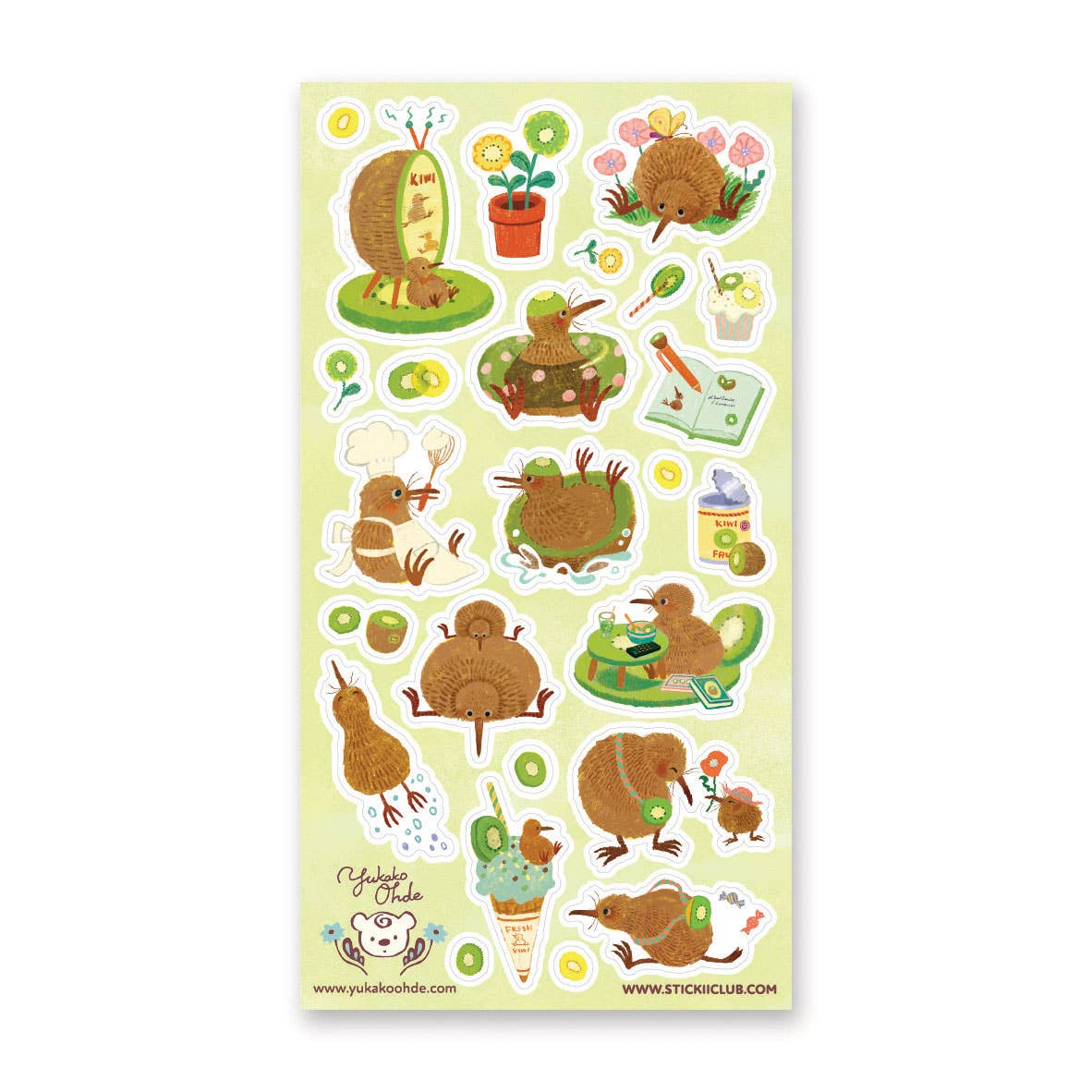 STICKII Sweet Kiwi Home Sticker Sheet