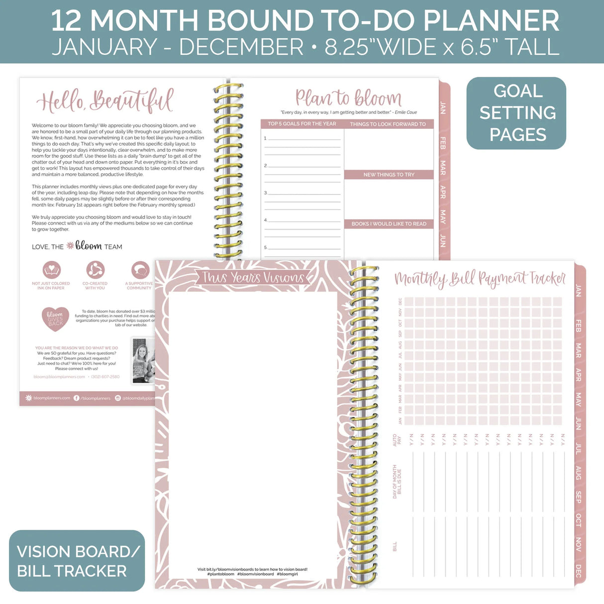Undated Daily Planner - Bloom Daily Planners