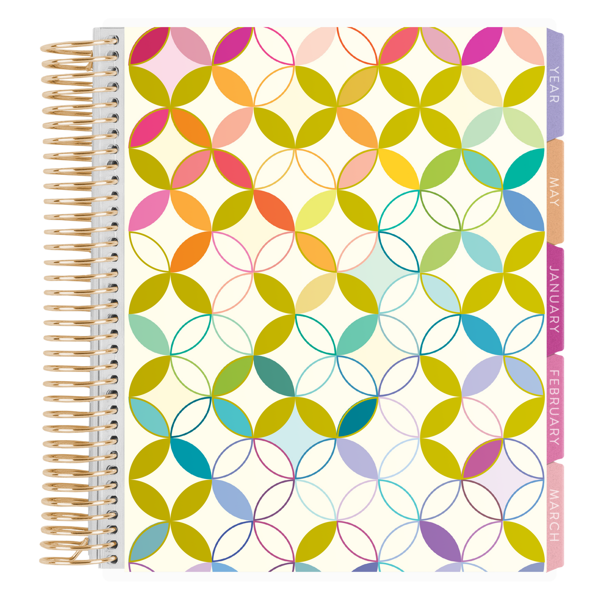 Erin Condren Metallic Mid Century 2027 Vertical LifePlanner: Closed planner showing its metallic cover design