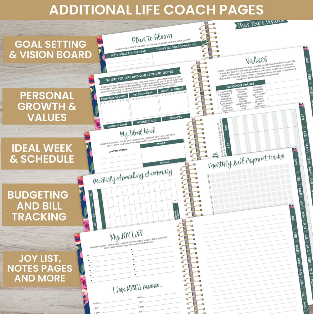 Undated Eucalyptus Weekly Monthly Planner - Bloom Daily Planners