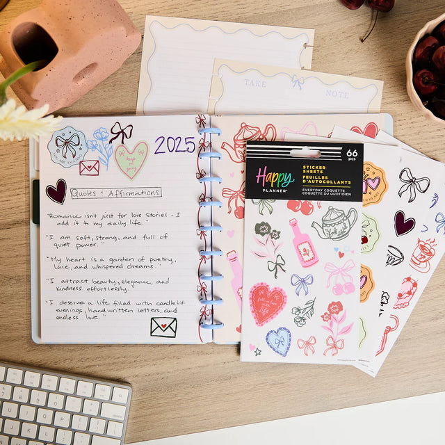 Happy Planner Everyday Coquette Notebook + Sticker Bundle