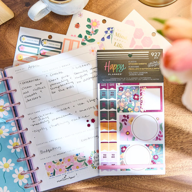 Happy Planner Golden Garden Sticker Book - Classic