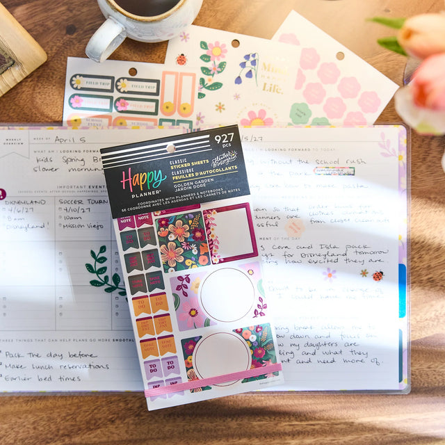 Happy Planner Golden Garden Sticker Book - Classic