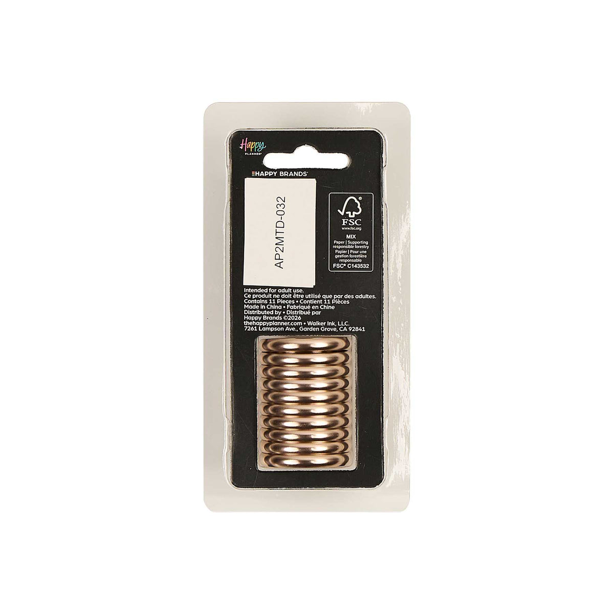 Packaged Happy Planner Latte Coffee Cup metal disc set