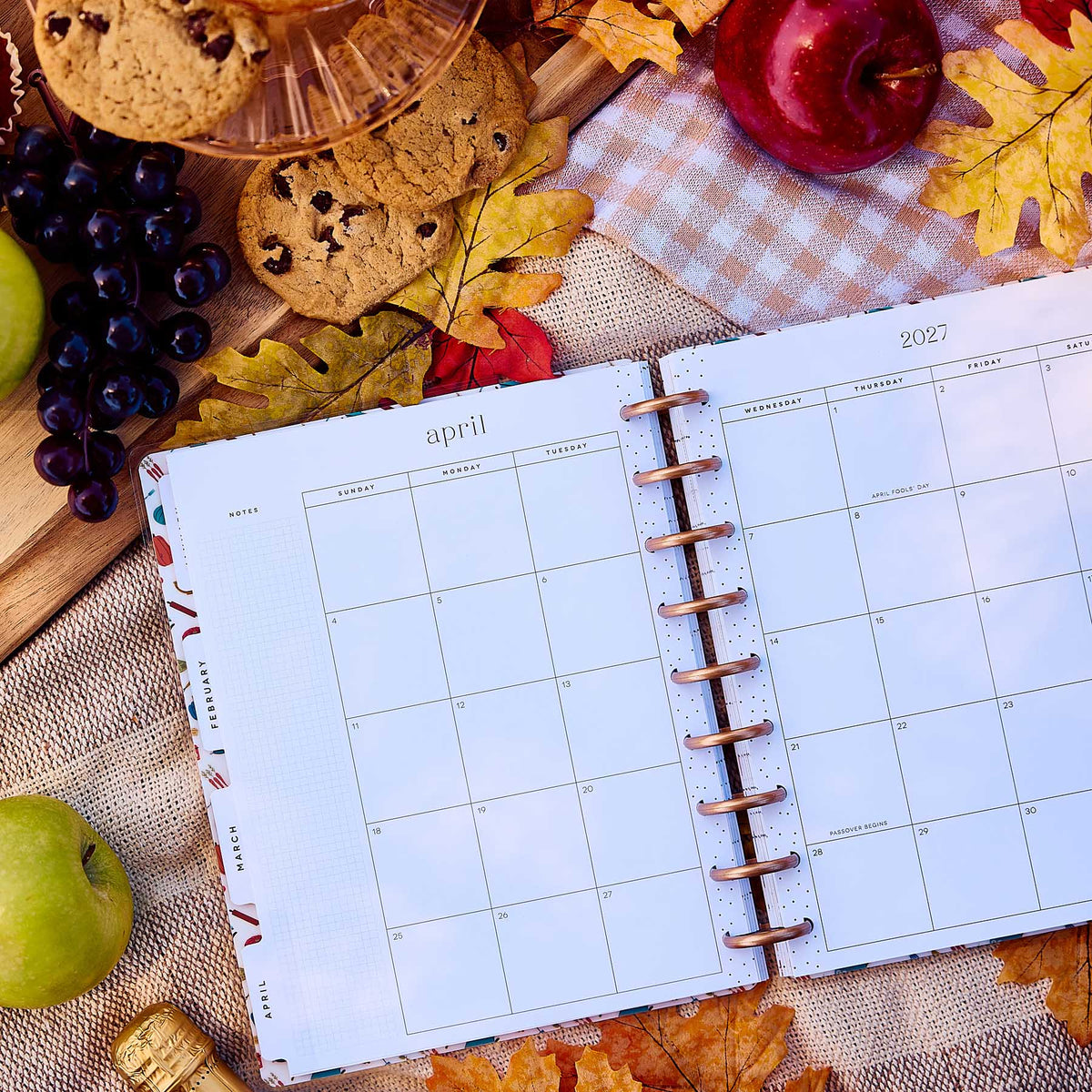Fall Picnic Classic Meal Planner detail in a styled setting