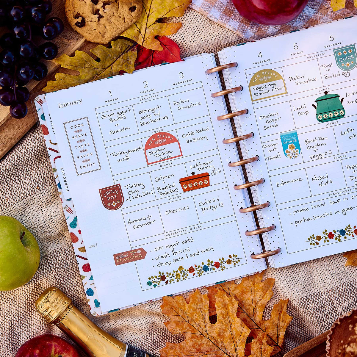 Happy Planner Fall Picnic 2027 Classic Meal Planner product view