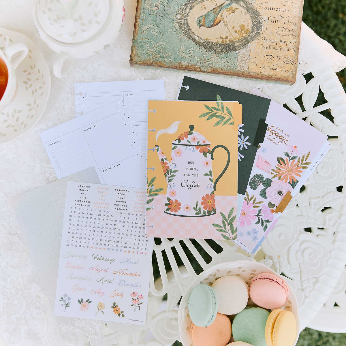 Petal Press Mini undated Dashboard extension pages for Happy Planner