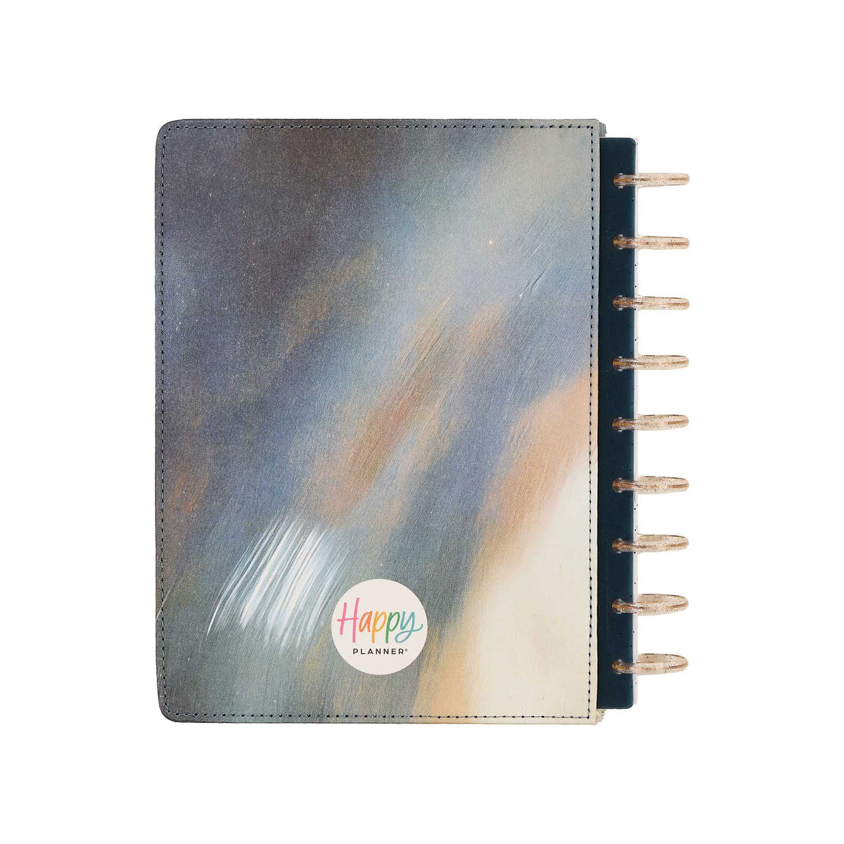 Starlit Glow planner shimmering back cover and disc binding