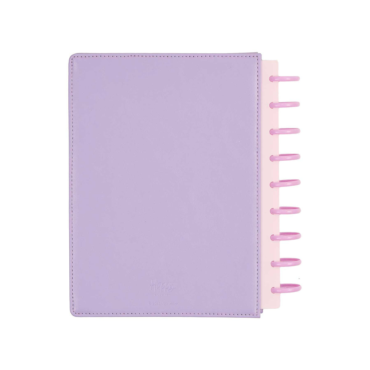 Happy Planner Hive & Bloom Classic Dashboard Planner 2027 - lavender back cover with pink discs