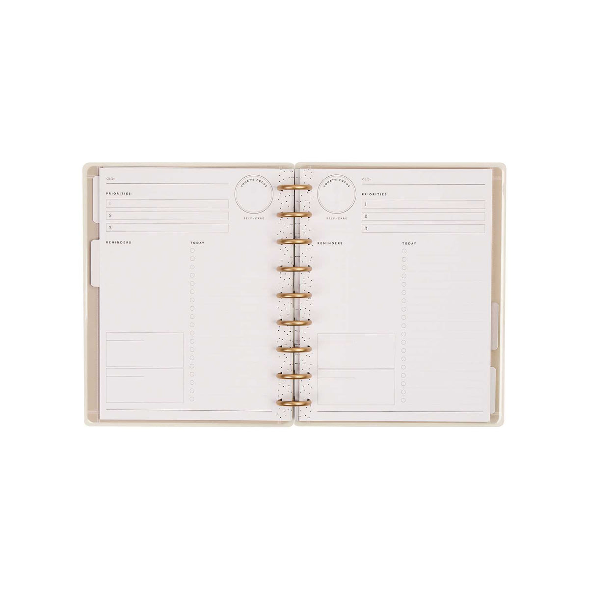 Happy Planner Haven & Heart Classic daily undated planner - daily pages with lined sections and checklists
