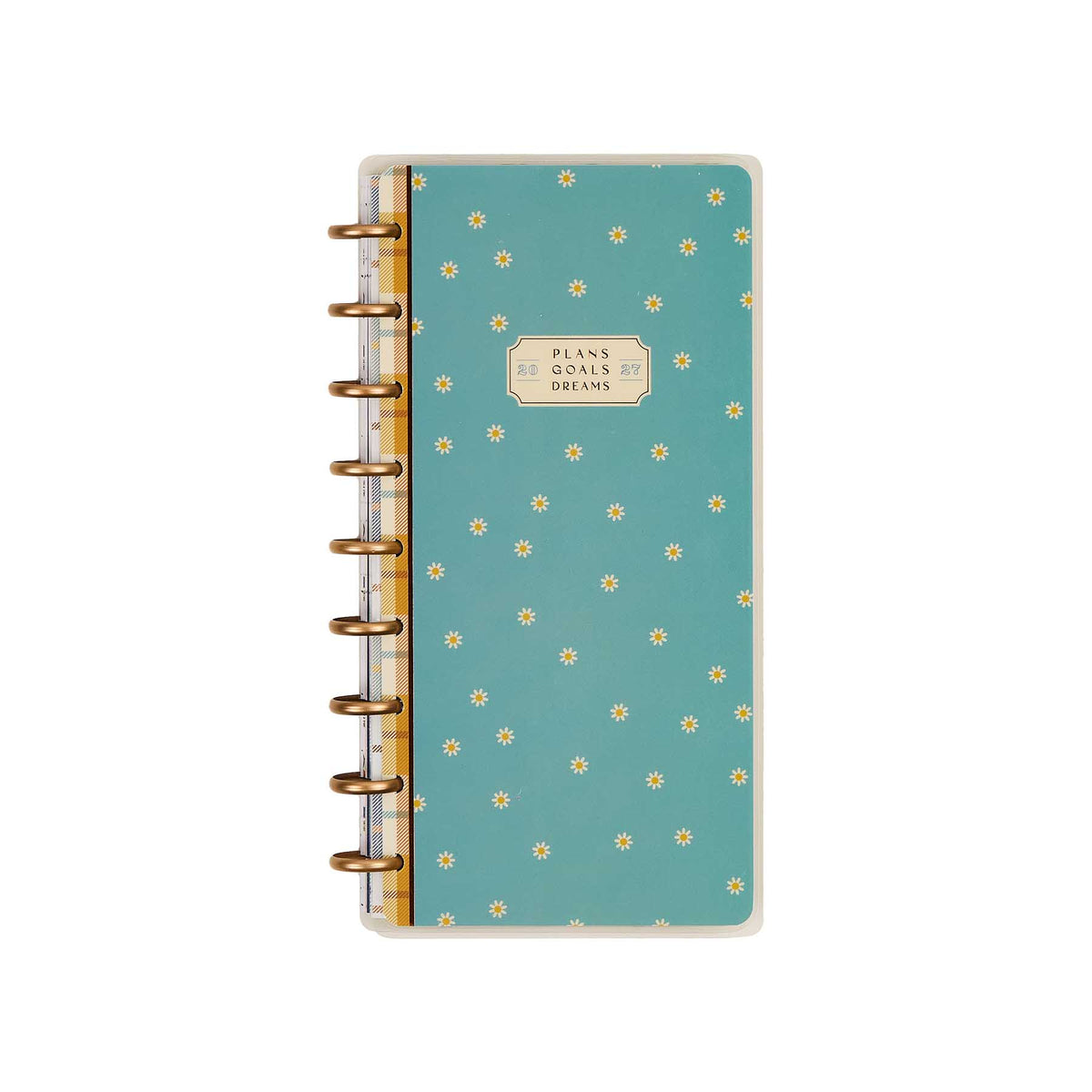 Fall Picnic 2027 Skinny Classic planner teal floral cover with disc binding