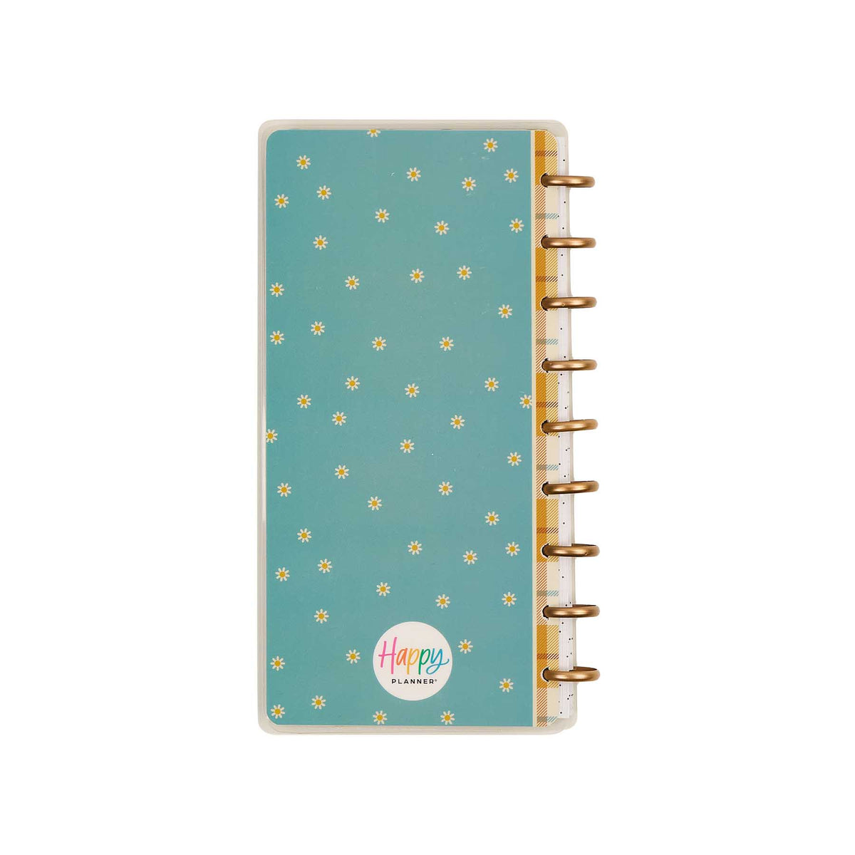 Happy Planner Fall Picnic teal floral cover with gold disc binding