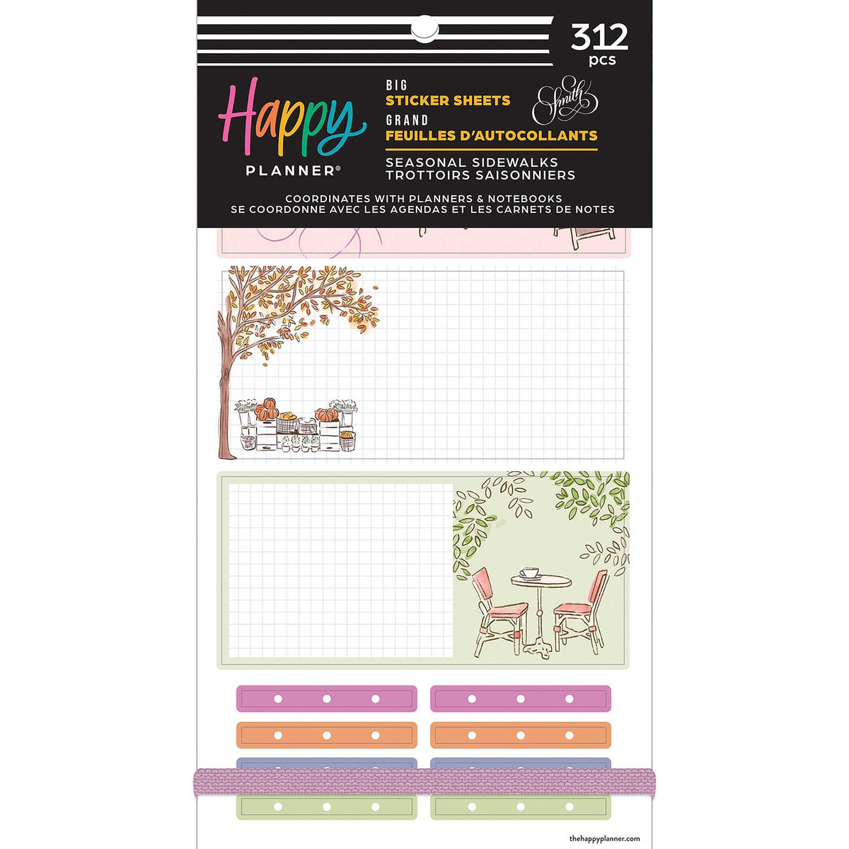 Happy Planner Seasonal Sidewalks Big sticker book cover showing 312 seasonal stickers
