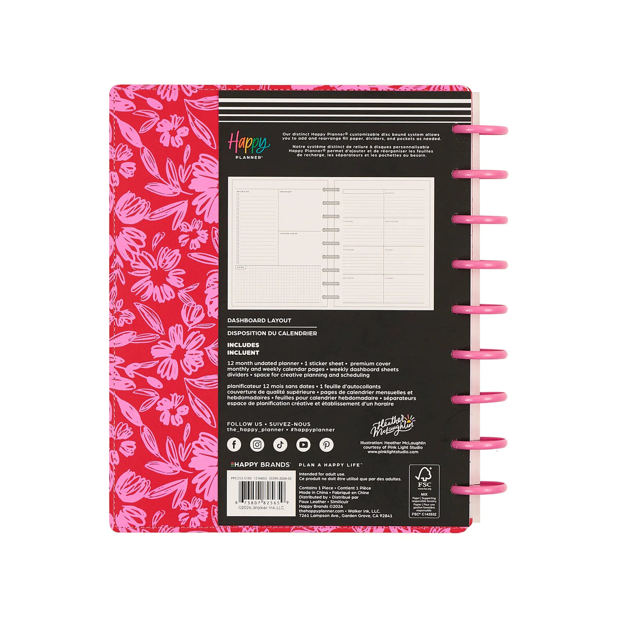 Happy Planner Deluxe Sunshine Splash Classic 12-Month Undated Planner - Dashboard