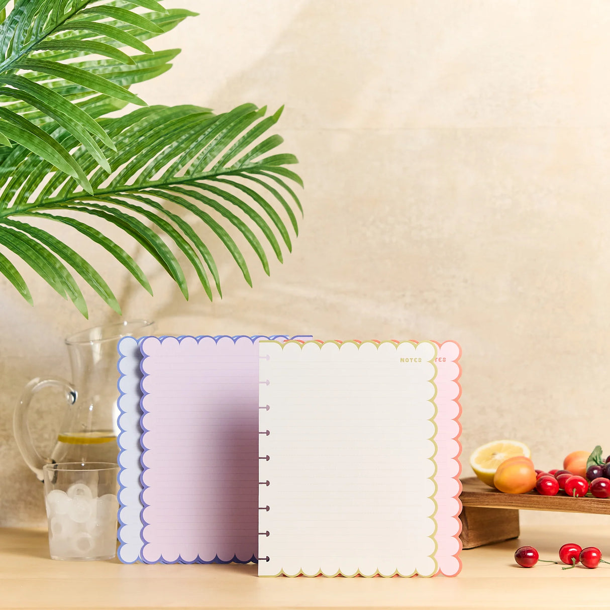Happy Planner Sunshine Splash Scalloped Classic Filler Paper - Dotted Lined