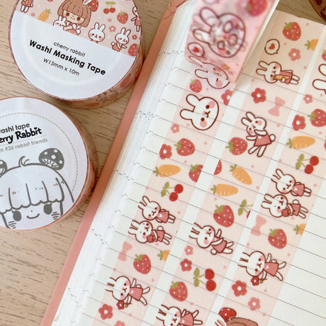 Kawaii Rabbit Friends Washi Tape by Cherry Rabbit