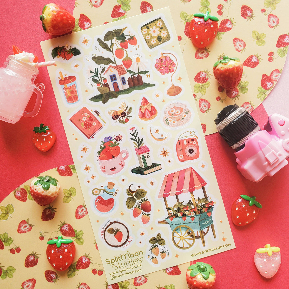 Berry Patch Cottage stickers by STICKII for planners and journals