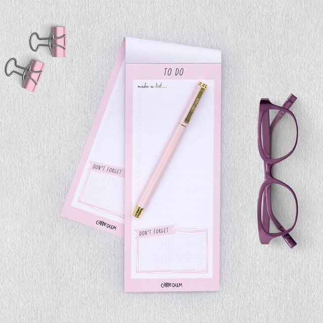 Carpe Diem Ballerina Pink Magnetic To Do List Notepad