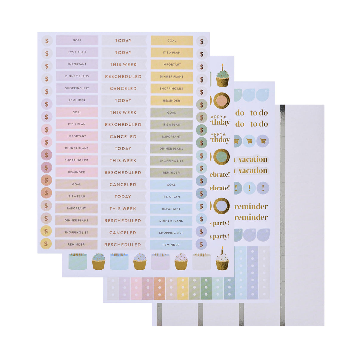 Erin Condren LifePlanner: Metallic sticker sheets and planning extras