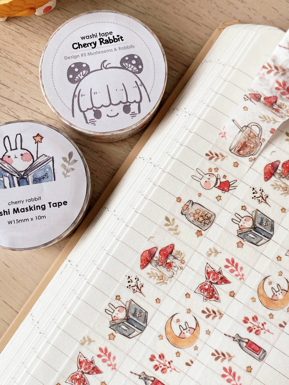 Mushroom & Rabbit Washi Tape
