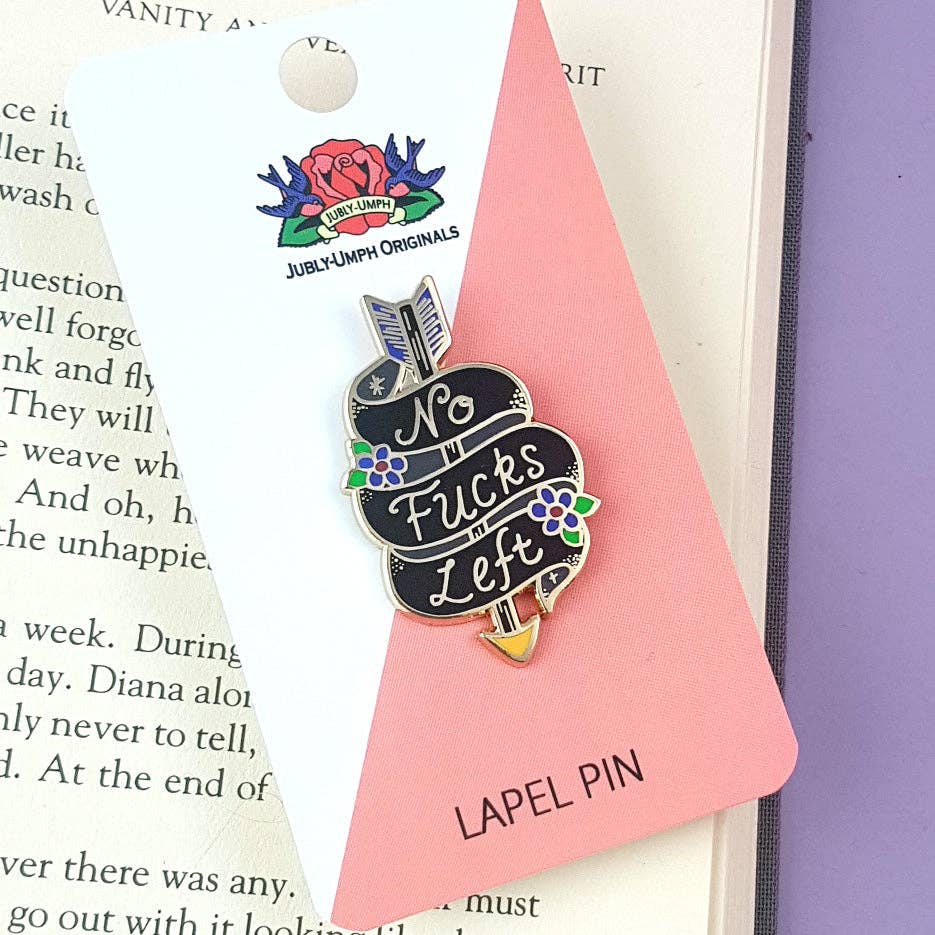 No F*cks Left Lapel Pin
