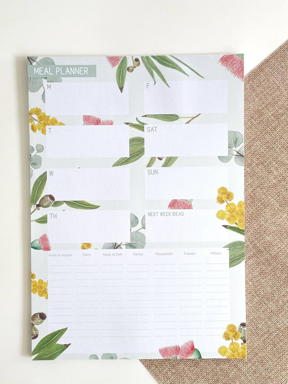 Australiana Meal Plan Grocery List Notepad