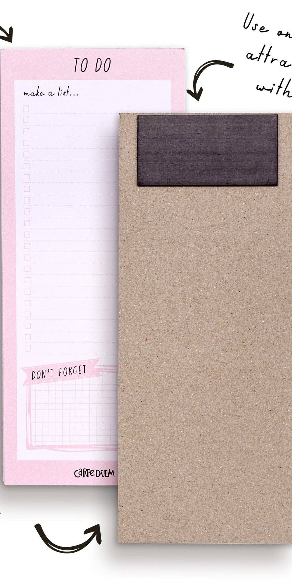 Carpe Diem Ballerina Pink Magnetic To Do List Notepad