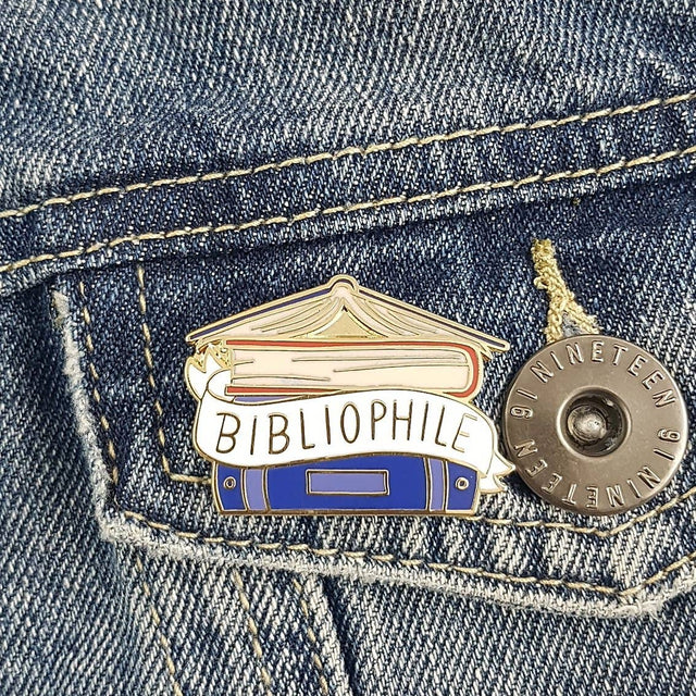 Bibliophile Enamel Pin Badge