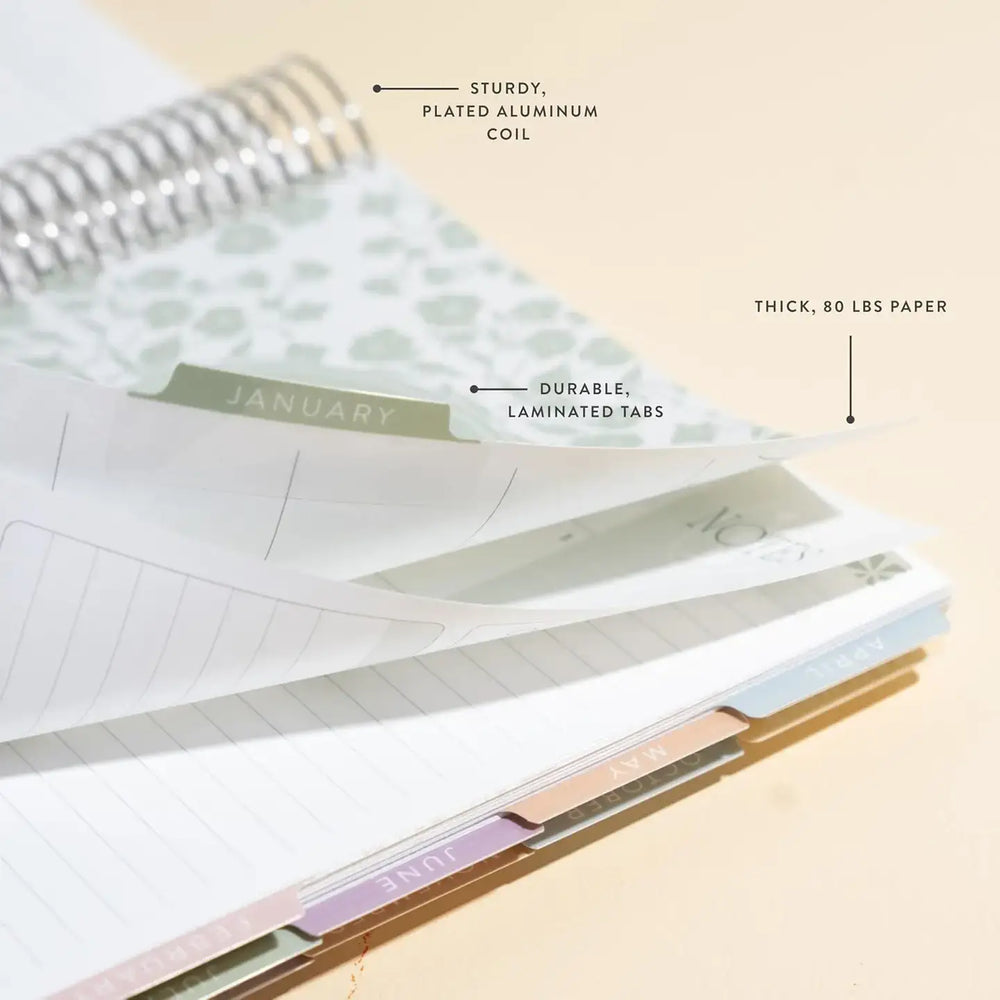 Erin Condren 7x9 Bouquet Horizontal Life Planner - 12-month Dated 2026 Jan - Dec