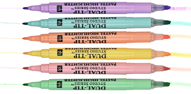 Dual-Tip Pastel Highlighters - Set of 6 - Studio Series