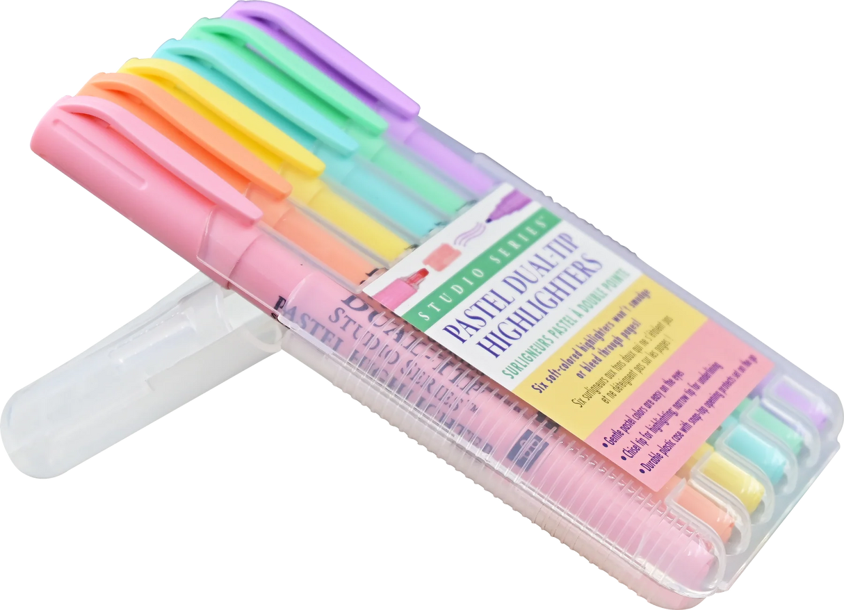 Dual-Tip Pastel Highlighters - Set of 6 - Studio Series