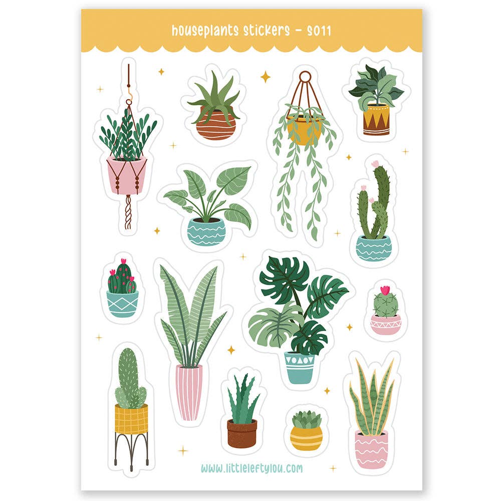 House Plants Stickers by Little Lefty Lou