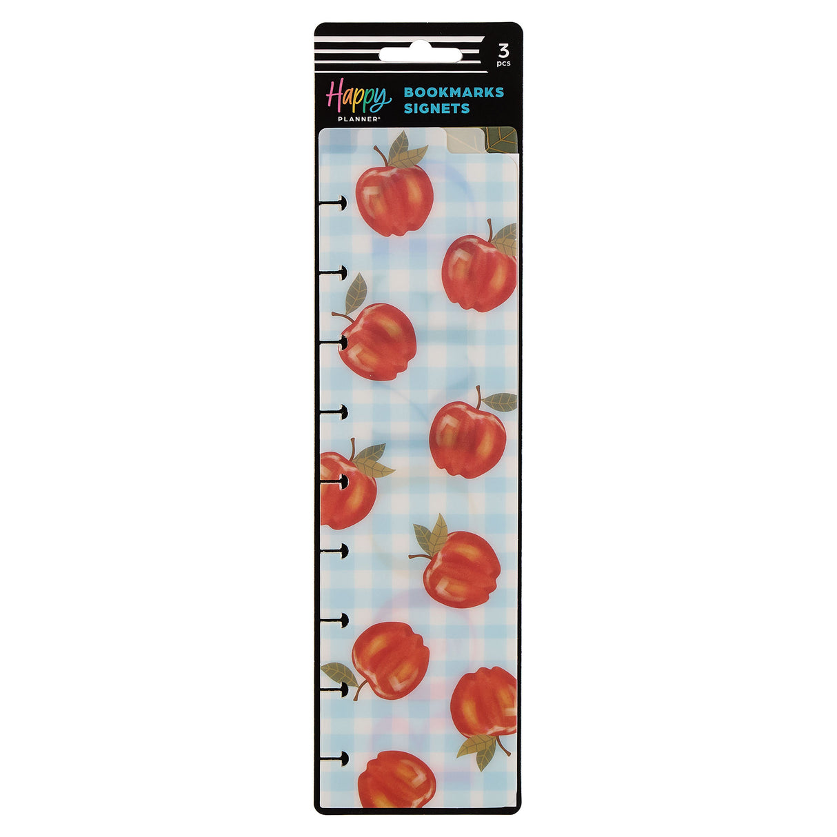 Happy Planner Fruit Stand Classic Bookmarks Pack with apple and teacher design on a white background
